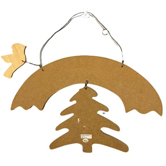 Welcome Christmas Seasonal Pine Tree Rustic Wood Wall Hanging Decor Festive - Picture 4 of 6